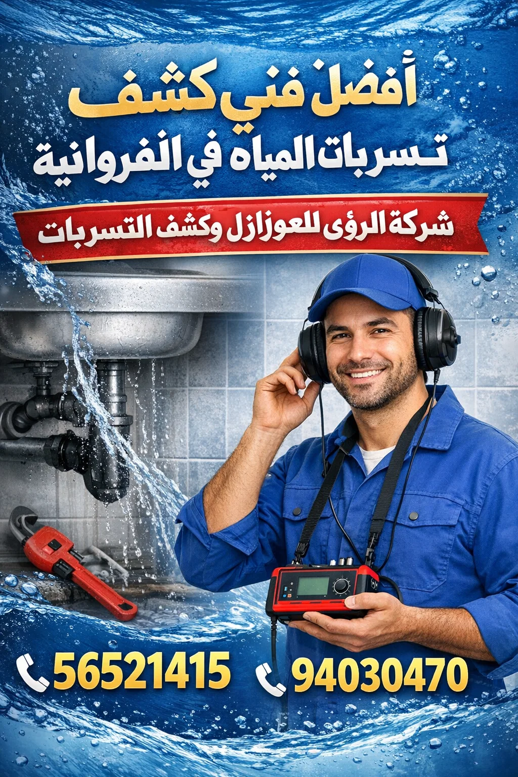 أفضل فني كشف تسربات المياه في الفروانية