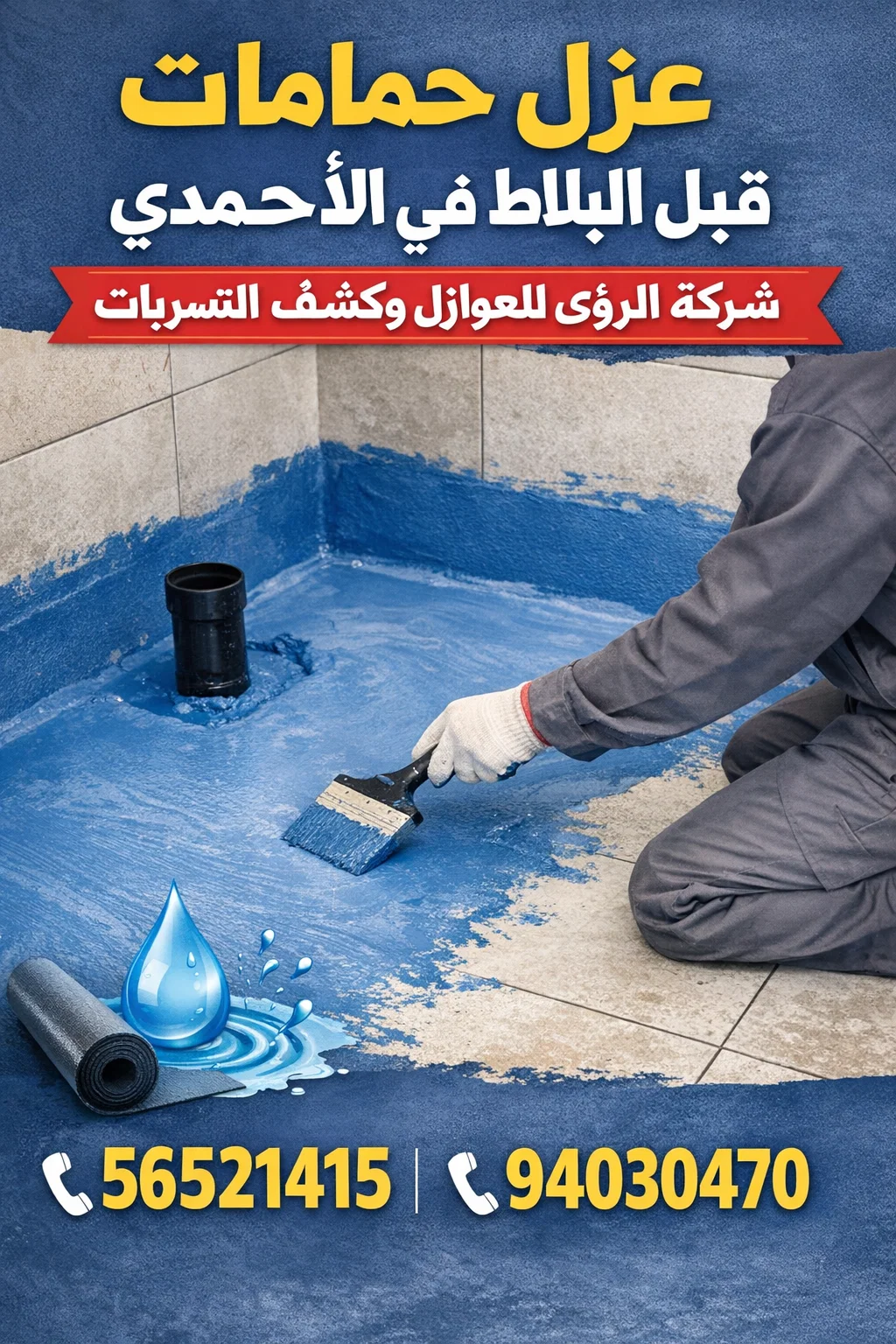 أهمية عزل حمامات قبل البلاط في الأحمدي