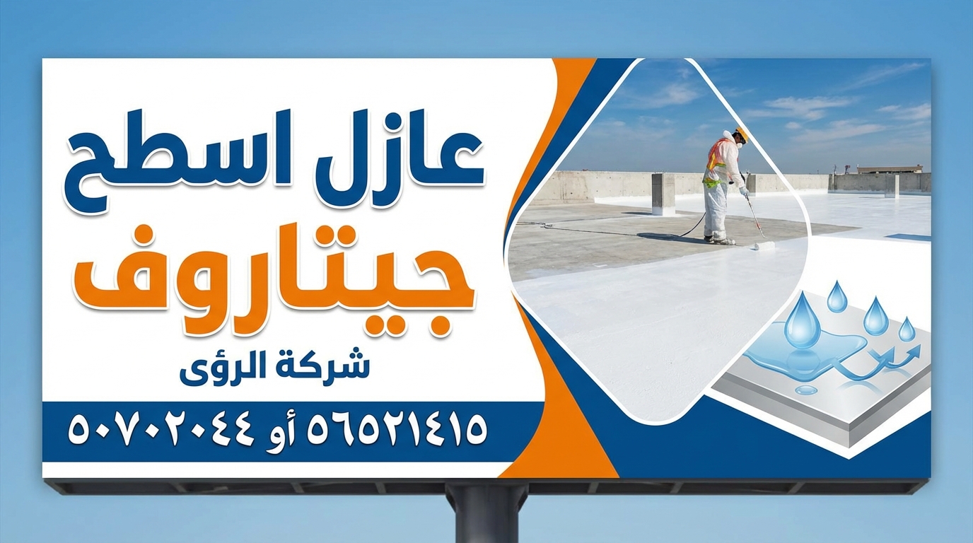 الخطوات الاحترافية لتطبيق عازل اسطح جيتاروف من قبل شركة الرؤى