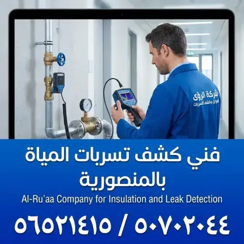 كيف تتم عملية كشف تسربات المياة بالمنصورية؟