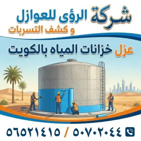 خطوات التنفيذ المتبعة لدى أفضل فني عزل خزانات المياه بالكويت